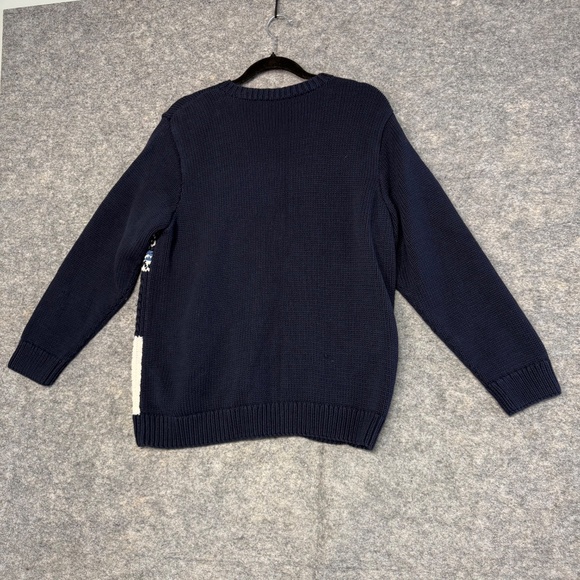 Northern Reflections Winter Holiday Knit Navy Red Fair Isle Cardigan Sweater XL - Picture 10 of 12